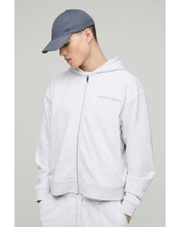 Boohoo - Sudadera Oversize Recta Edizione Limitata Gruesa Con Cremallera Y Capucha - Lyst