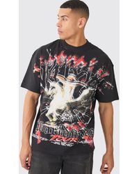 BoohooMAN - Oversized Official Over Seams Graphic T-shirt - Lyst