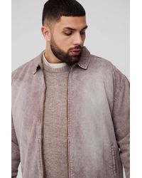 BoohooMAN - Plus Overshirt mit Reißverschluss - Lyst