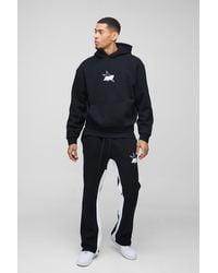 BoohooMAN - Kastiger Oversize Trainingsanzug mit M Stern Print und Kapuze - Lyst