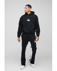 BoohooMAN - Oversized Boxy M Star Extended Drawcord Hooded Tracksuit - Lyst