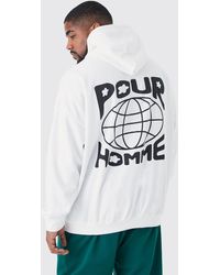 BoohooMAN - Plus Pour Homme Graphic Hoodie - Lyst