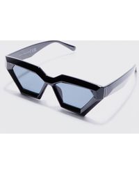 BoohooMAN - Chunky Plastic Sunglasses In Black - Lyst