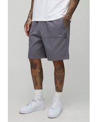 BoohooMAN - Tall Elasticated Waist Relaxed Fit Carpenter Shorts - Lyst