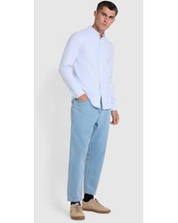BoohooMAN - Brewer Stripe Long Sleeve Shirt Bd Slim Sky Blue - Lyst