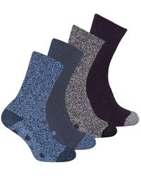 BoohooMAN - Sock Snob 4 Pack Cosy Soft Fluffy Slipper Bed Socks With Grips - Lyst