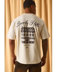 BoohooMAN - Regular Beverly Hills Printed T-Shirt - Lyst