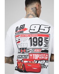 Boohoo - Tall Oversized Disney Car License Print T-Shirt - Lyst