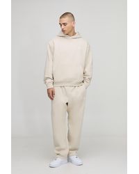 BoohooMAN - Oversized Boxy Hooded Drop Crotch Tracksuit - Lyst