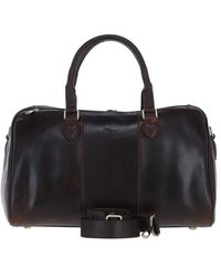 BoohooMAN - Ashwood Leather Real Leather Duffle Bag With Detachable Strap - Lyst