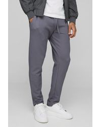 Boohoo - Cropped Tapered Textured Jogger - Lyst