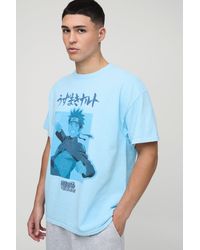 BoohooMAN - Oversized Naruto Anime License Printed Washed T-shirt - Lyst