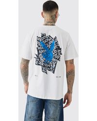 BoohooMAN - Tall Playboy License T-shirt In White - Lyst