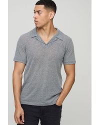 BoohooMAN - Strukturiertes Slim-Fit Jacquard Poloshirt - Lyst