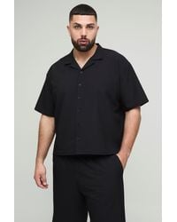 BoohooMAN - Plus kastiges Oversize Stretch-Hemd & Komfort-Shorts - Lyst