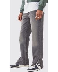 BoohooMAN - Tall lockere Jeans mit Reißverschluss-Saum - Lyst