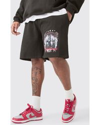 BoohooMAN - Plus Oversized Fit Dog Print Jersey Shorts - Lyst