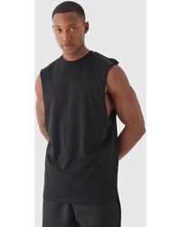 BoohooMAN - Regular Fit Basic Drop Armhole Tank - Lyst