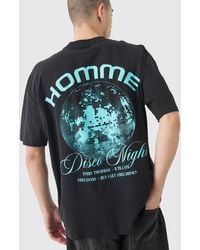 BoohooMAN - Oversized Homme Disco Print T-shirt - Lyst