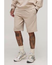 BoohooMAN - Tall Lightweight Loopback Slim Fit Basic Shorts - Lyst