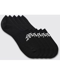 BoohooMAN - 5 Pack Gothic Man Invisible Socks - Lyst
