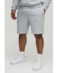 BoohooMAN - Plus mittellange Slim-Fit Basic Shorts - Lyst