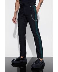 BoohooMAN - Slim Fit Side Panel Suit Trouser - Lyst
