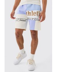 BoohooMAN - Loose Fit Graphic Patchwork Jersey Shorts - Lyst
