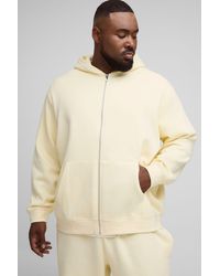 BoohooMAN - Plus Basic Oversize Hoodie mit Reißverschluss - Lyst