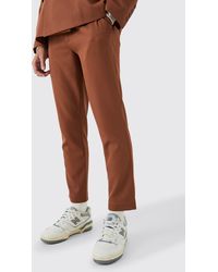 BoohooMAN - Mix & Match Tailored Slim Cropped Trousers - Lyst