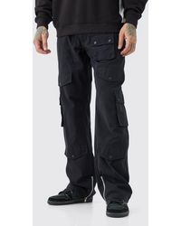 BoohooMAN - Tall Fixed Waist Relaxed Fit Cargo Pants - Lyst