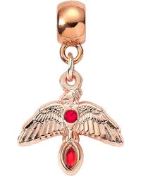 BoohooMAN - Harry Potter Rose Gold Plated Fawkes Charm - Lyst