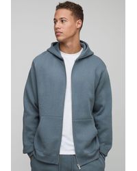 BoohooMAN - Tall Basic Regular Zip Through Hoodie - Lyst