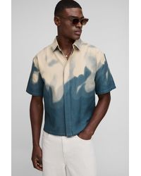 BoohooMAN - Oversize Hemd mit verdeckter Knopfleiste und abstraktem Print - Lyst