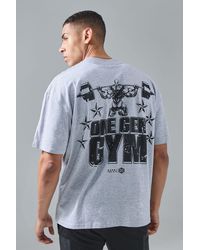 BoohooMAN - Man Active X Og Gym Oversized Xxl Back Print T-shirt - Lyst