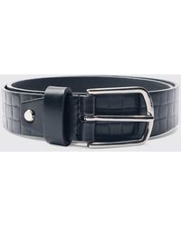 BoohooMAN - Pu Flannelerboard Belt In Black - Lyst