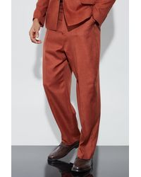 Boohoo - Relaxed Fit Marl Texture Suit Pants - Lyst