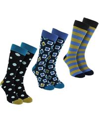 BoohooMAN - Happy Socks 3 Pack Stylish Novelty Gift Box Dress Socks - Gift Set For Every Occasion - Lyst