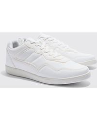 Boohoo - Multi Panel Chunky Sole Sneakers In White - Lyst