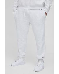 Boohoo - Pantalón Deportivo Plus Básico Pitillo De 330G/M2 - Lyst