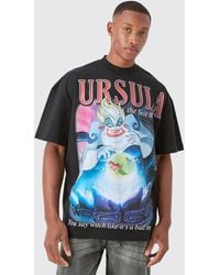 BoohooMAN - Oversized Disney Ursula Large Scale License T-shirt - Lyst
