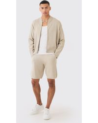 BoohooMAN - Elasticated Waistband Ripstop Relaxed Cargo Short - Lyst
