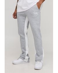 Boohoo - Slim Fit M Star Stacked Flared Gusset Joggers - Lyst