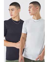 Boohoo - 2 Pack Muscle Fit T-shirt - Lyst