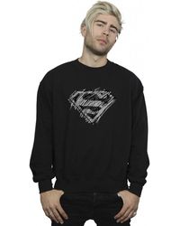 BoohooMAN - Dc Comics Superman Logo Sketch Sweatshirt - Lyst