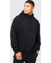 Mens Funnel Neck Hoodie for Men - Up to 