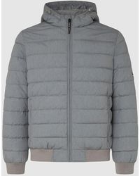 BoohooMAN - Pepe Jeans Tomek Padded Full Zip Hooded Jacket Grey - Lyst