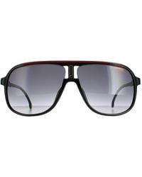 BoohooMAN - Carrera Aviator Black Red Dark Grey Gradient 1047/s - Lyst