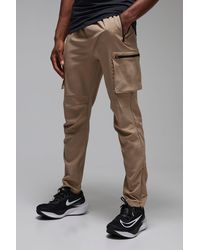 BoohooMAN - Active Tapered Cargo Sweatpants - Lyst
