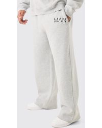 BoohooMAN - Plus Dash Relaxed Fit Jogger In Grey Marl - Lyst